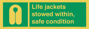 Life jackets stowed within